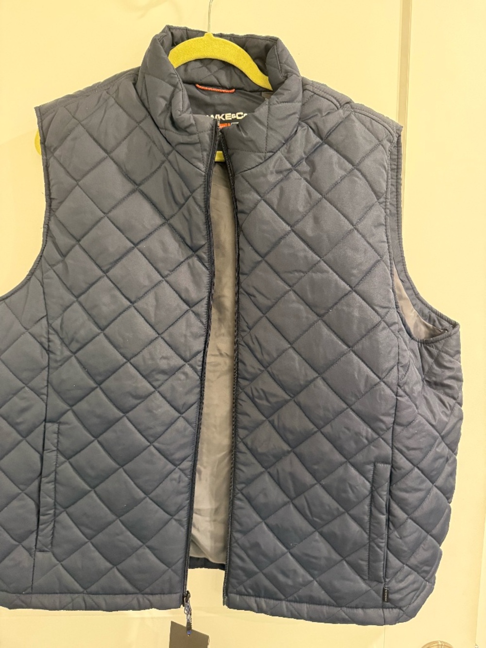 Hawke & Co Sport Mens XXL Blue Down Puffer Vest Full Zip Performance Lightweight